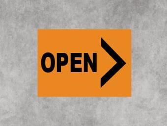 Corflute OPEN Signs